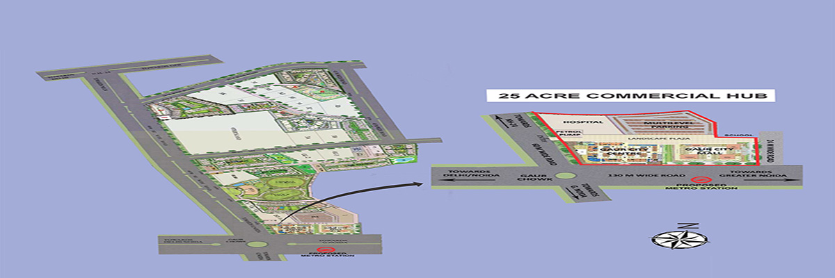 Gaur City Center Office Spaces in Noida